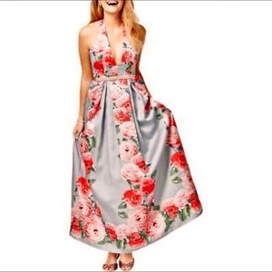 Nights by TeezeMe Fit and Flare Floral Dress